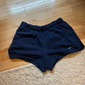blue sweat shorts from PINK